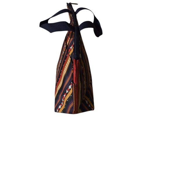 Thirty One Thermal Lunch Box Tote Purple Soutwest Stripe - Picture 4 of 7